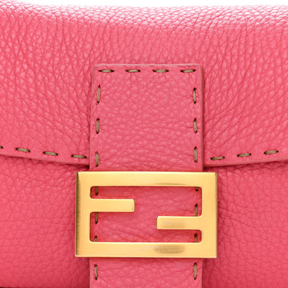 Fendi Calfskin Romano Selleria Baguette Pink 8 of 14