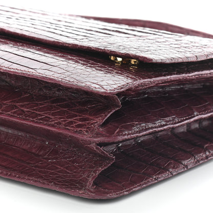 Nancy Gonzalez Crocodile Top Handle Satchel Burgundy 7 of 8