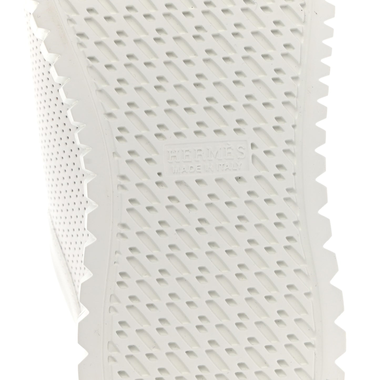 Perforated Calfskin Cross Sneakers 37 White