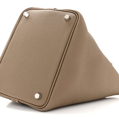 Hermes Taurillon Clemence Picotin Lock 18 PM Etoupe 6 of 11