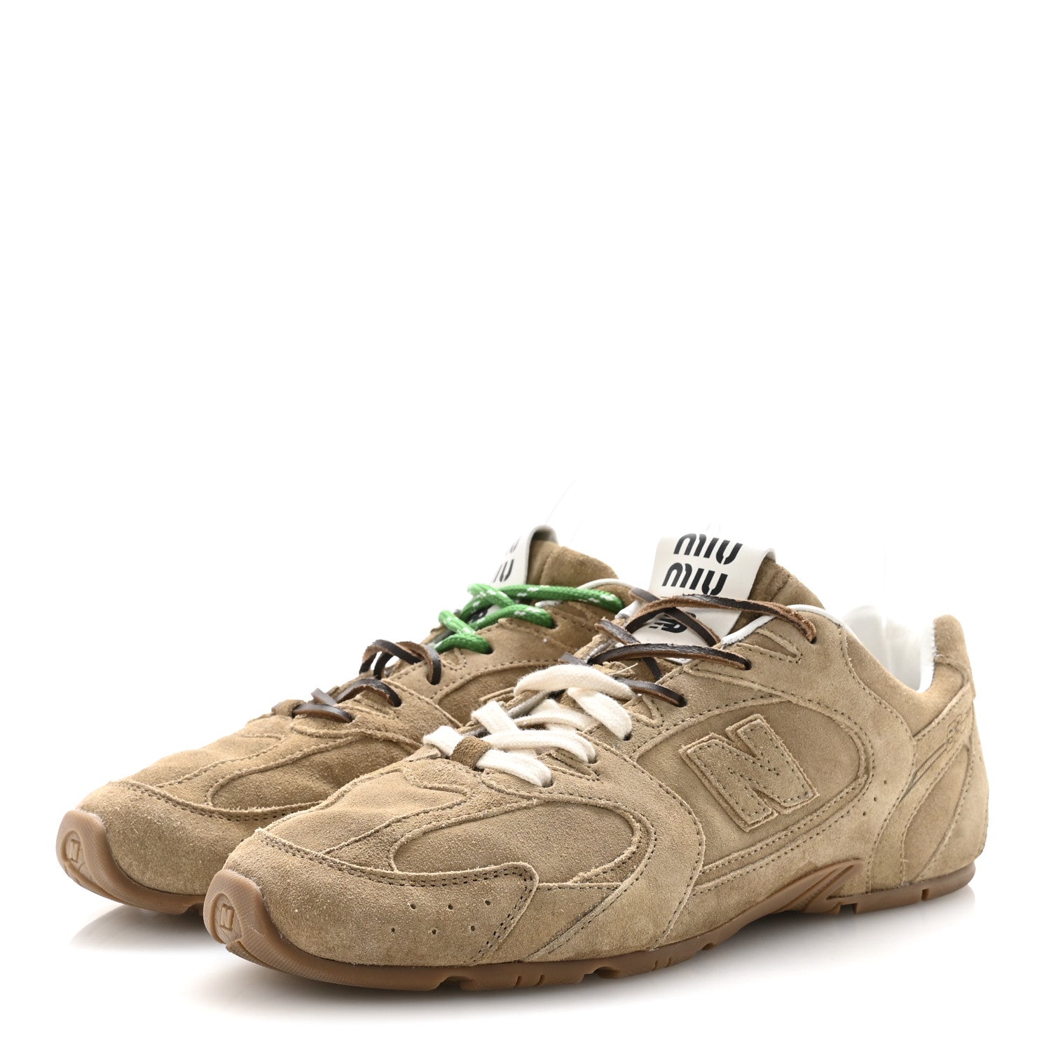 Miu Miu X NEW BALANCE Suede 530 SL Sneakers 39 Ecru 1839804