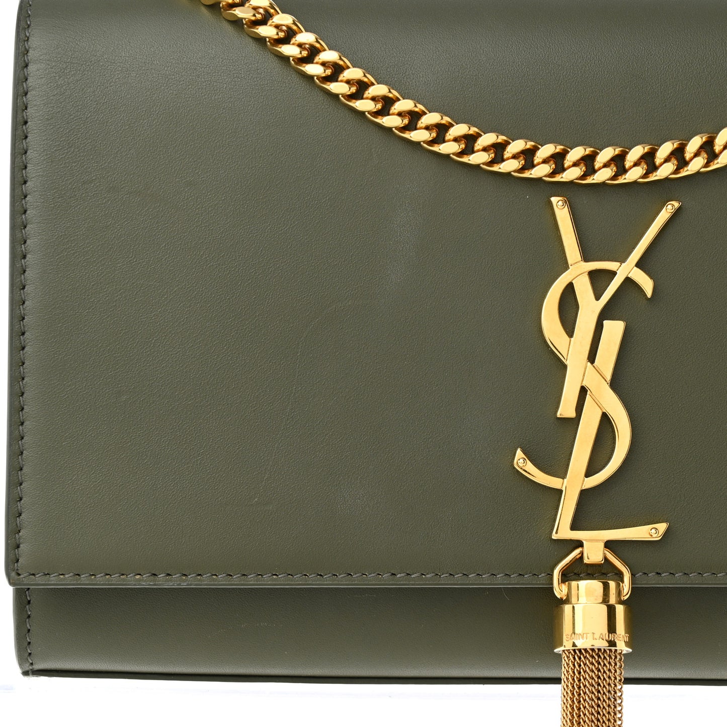 Smooth Calfskin Medium Classic Monogram Kate Tassel Satchel