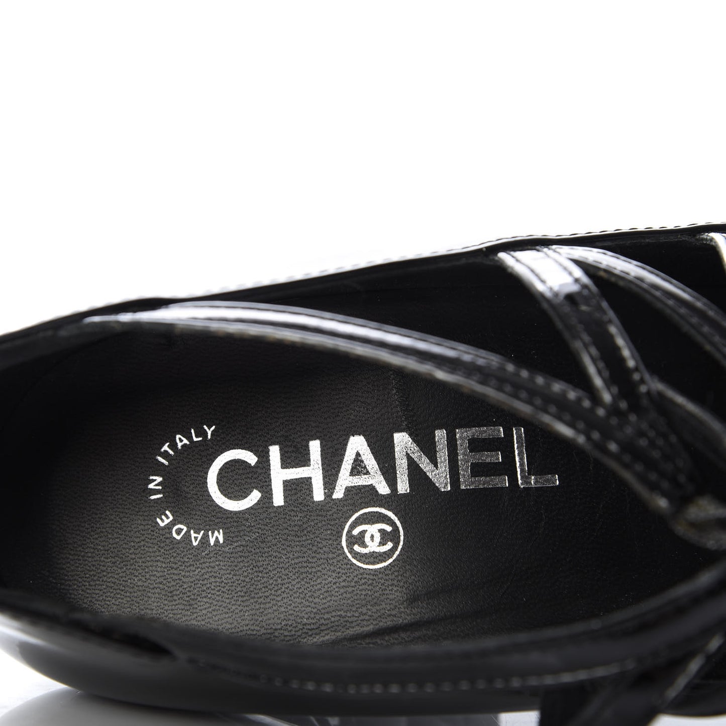 Patent Calfskin Wedge Pump 39 Black