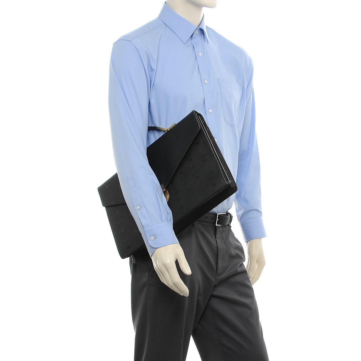 Monogram Coated Canvas Portfolio Case Black