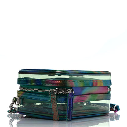 Chanel PVC Patent Calfskin Patent Lambskin Small CC Vanity Case Green 4 of 9