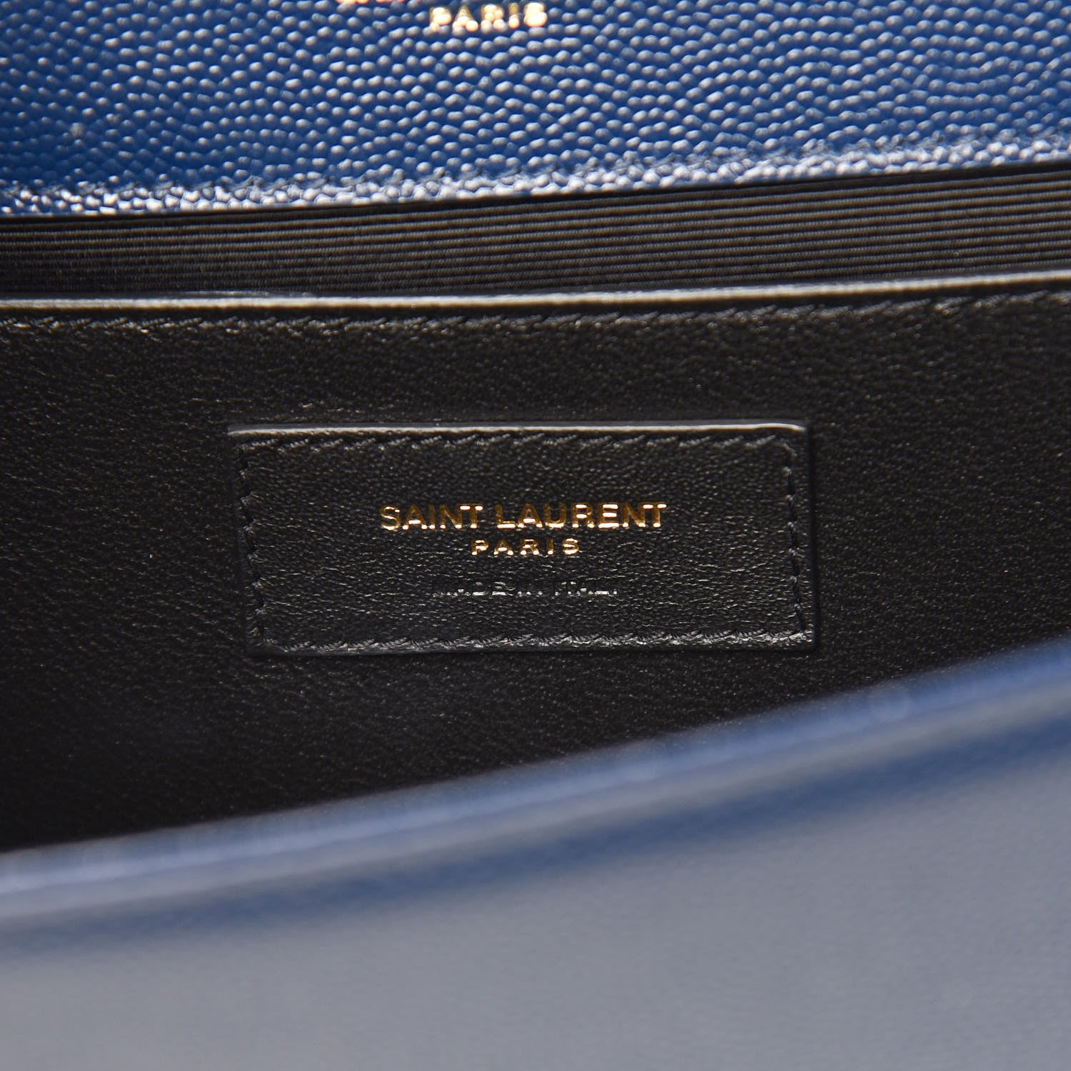 Saint Laurent Grain De Poudre Medium Classic Monogram Kate Satchel Denim Blue 6 of 7