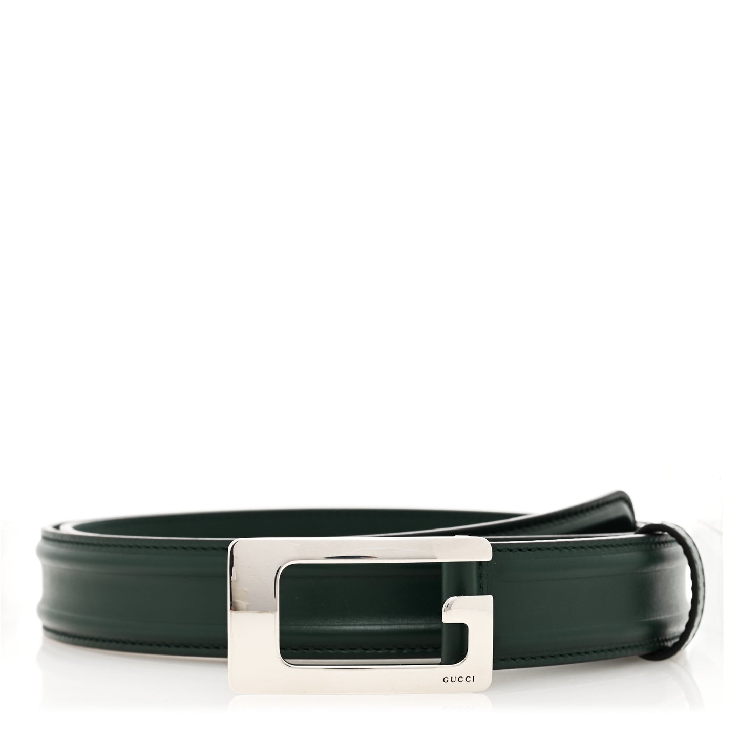 Ciny Lux Calfskin G Cube Memorable 25mm Belt 105 42 Vintage Green