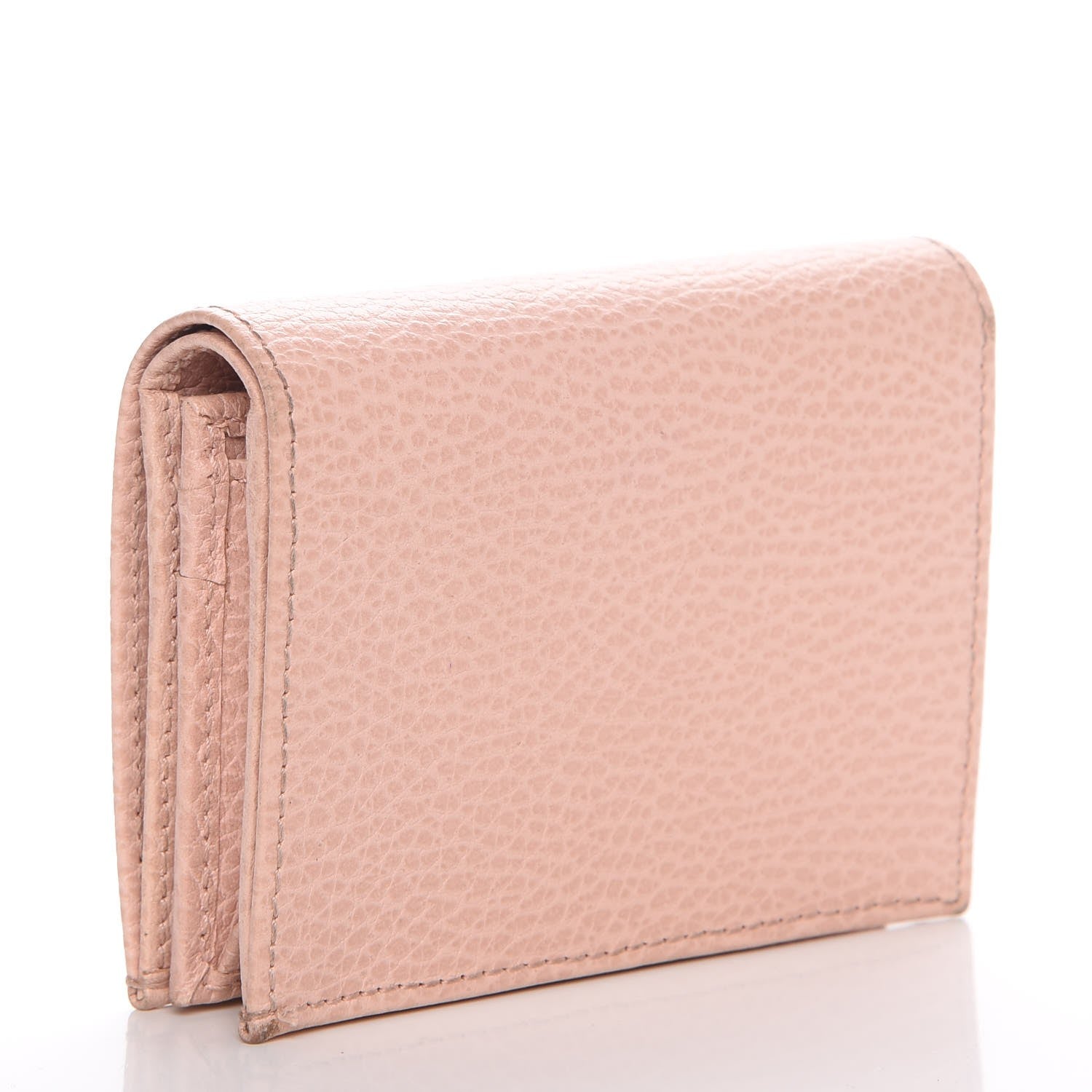 Gucci Dollar Calfskin GG Marmont Card Case Perfect Pink 3 of 12