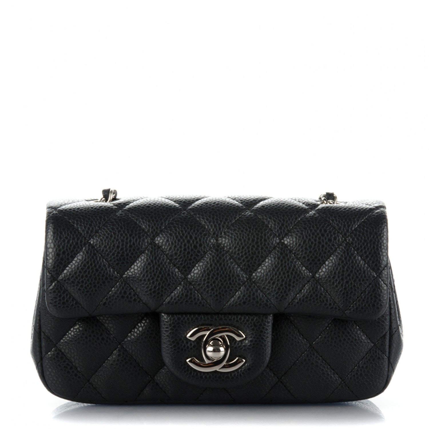 Chanel Metallic Caviar Quilted Extra Mini Flap Dark Grey 1 of 7