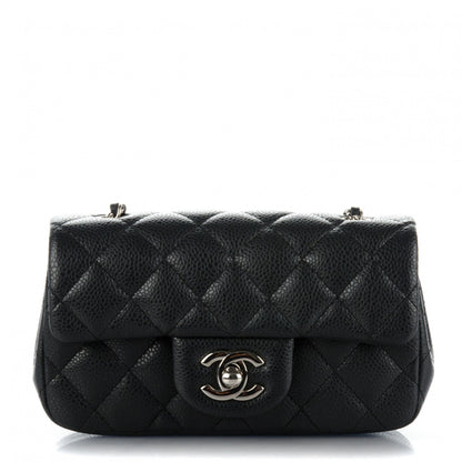 Chanel Metallic Caviar Quilted Extra Mini Flap Dark Grey 1 of 7