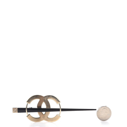 Chanel Quilted CC Hair Pin Gold 2 of 5