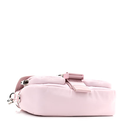 Prada Re-Nylon Spazzolato Double Pocket Buckle Shoulder Bag Alabastro 4 of 10