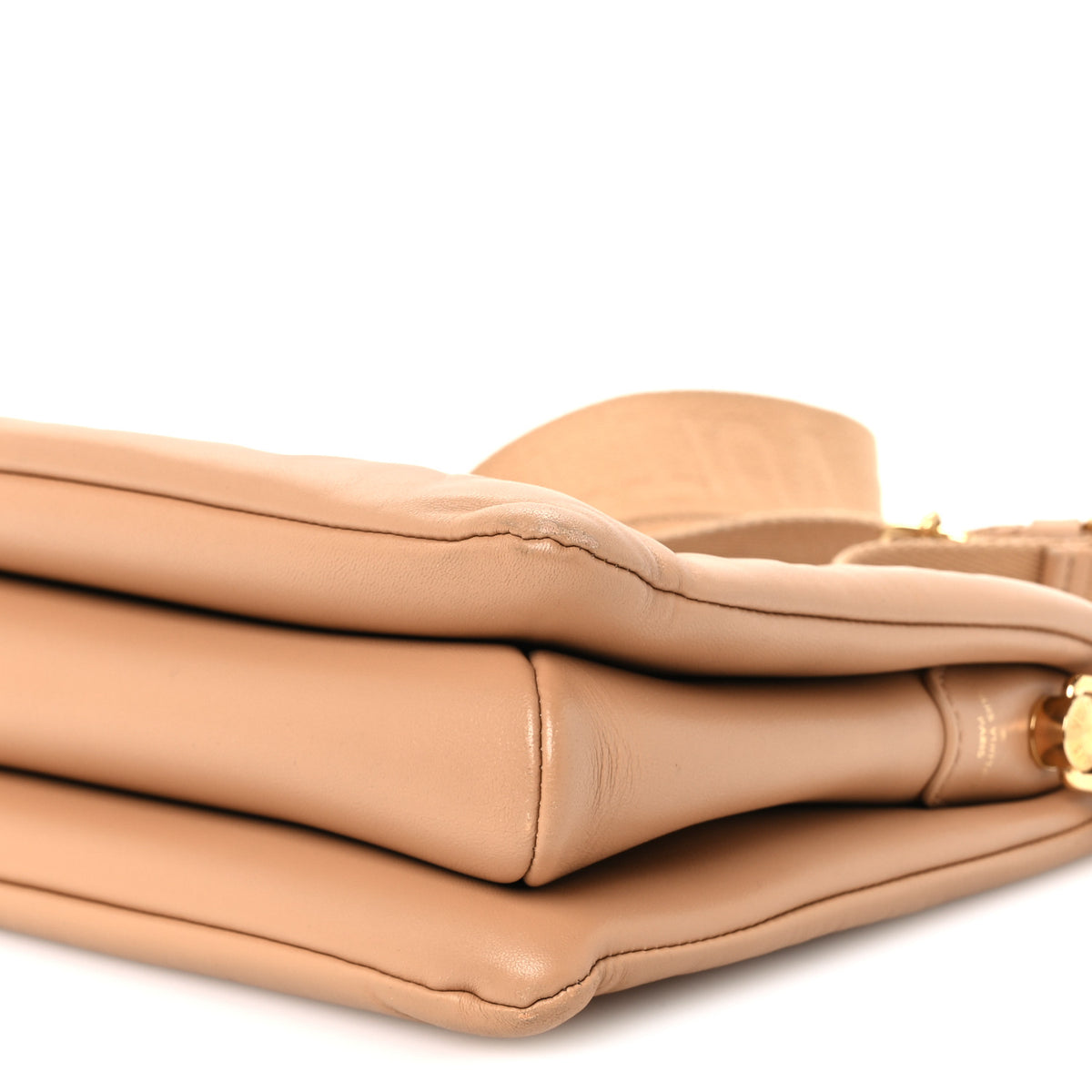Lambskin Embossed Monogram Coussin PM Camel