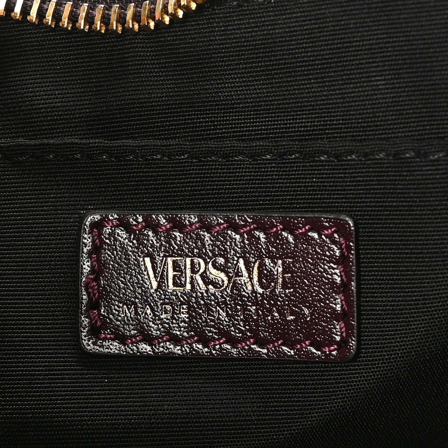Nappa Quilted Medusa Shoulder Bag Burgundy