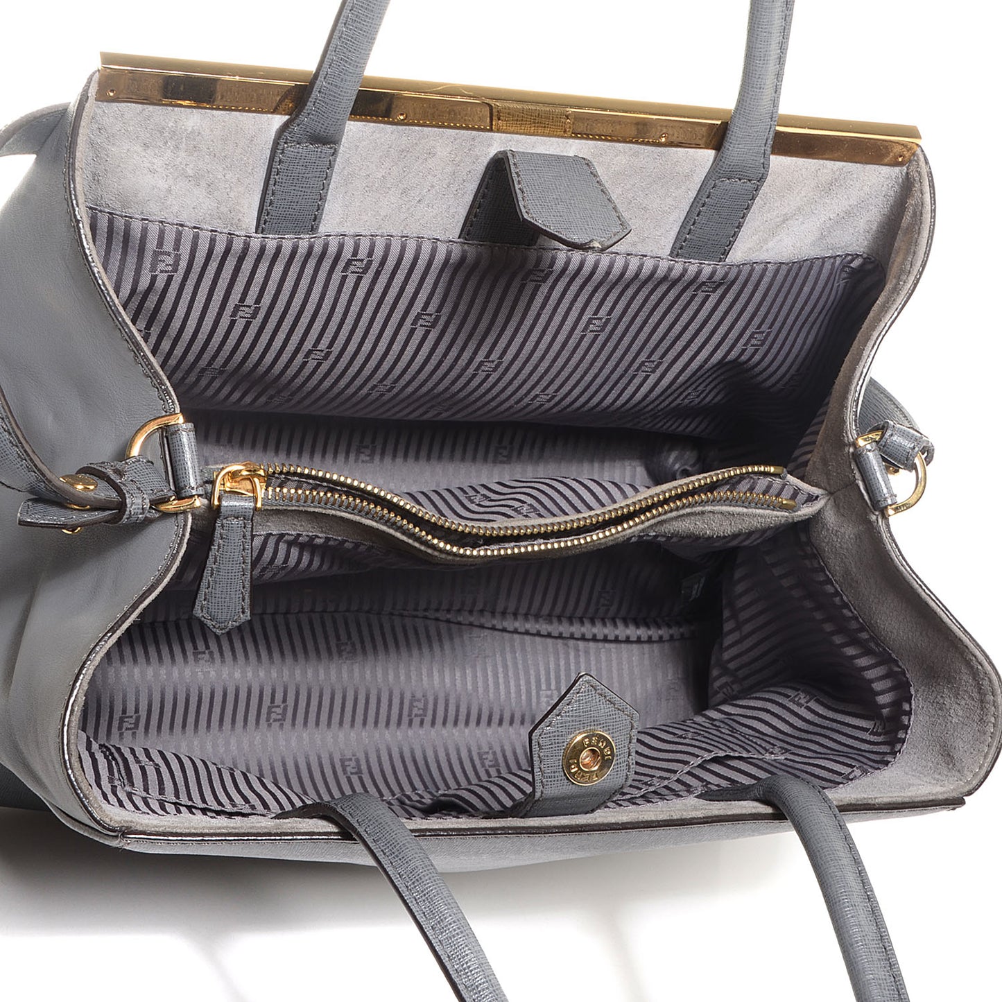 Vitello Elite Flamingo Regular 2Jours Tote Grigio Grigio Chiaro