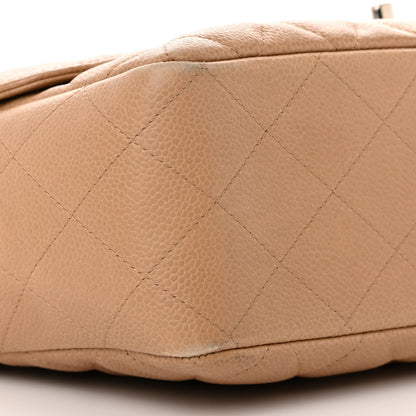 Chanel Caviar Quilted Jumbo Single Flap Beige 9 of 17