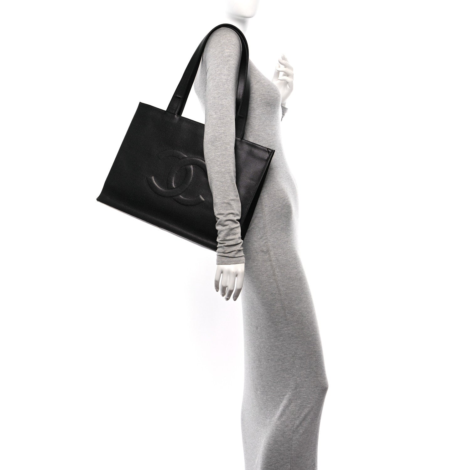 Chanel Caviar CC Tote Black 2 of 12