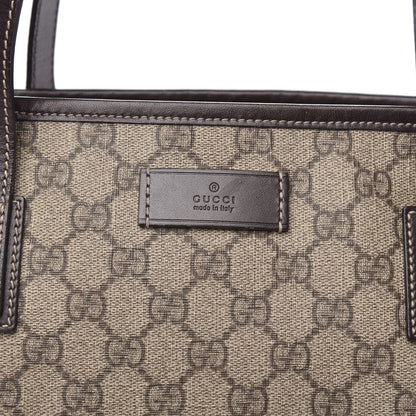 Gucci GG Supreme Monogram Medium Zippered Shopping Tote Dark Brown 12 of 12
