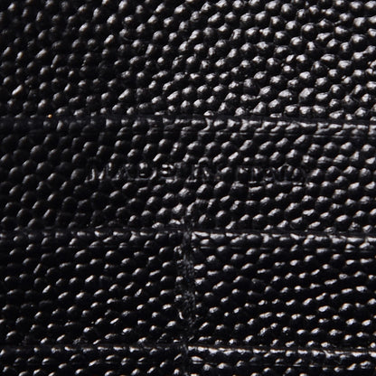 Saint Laurent Grain De Poudre Matelasse Chevron Monogram Chain Wallet Black 7 of 8