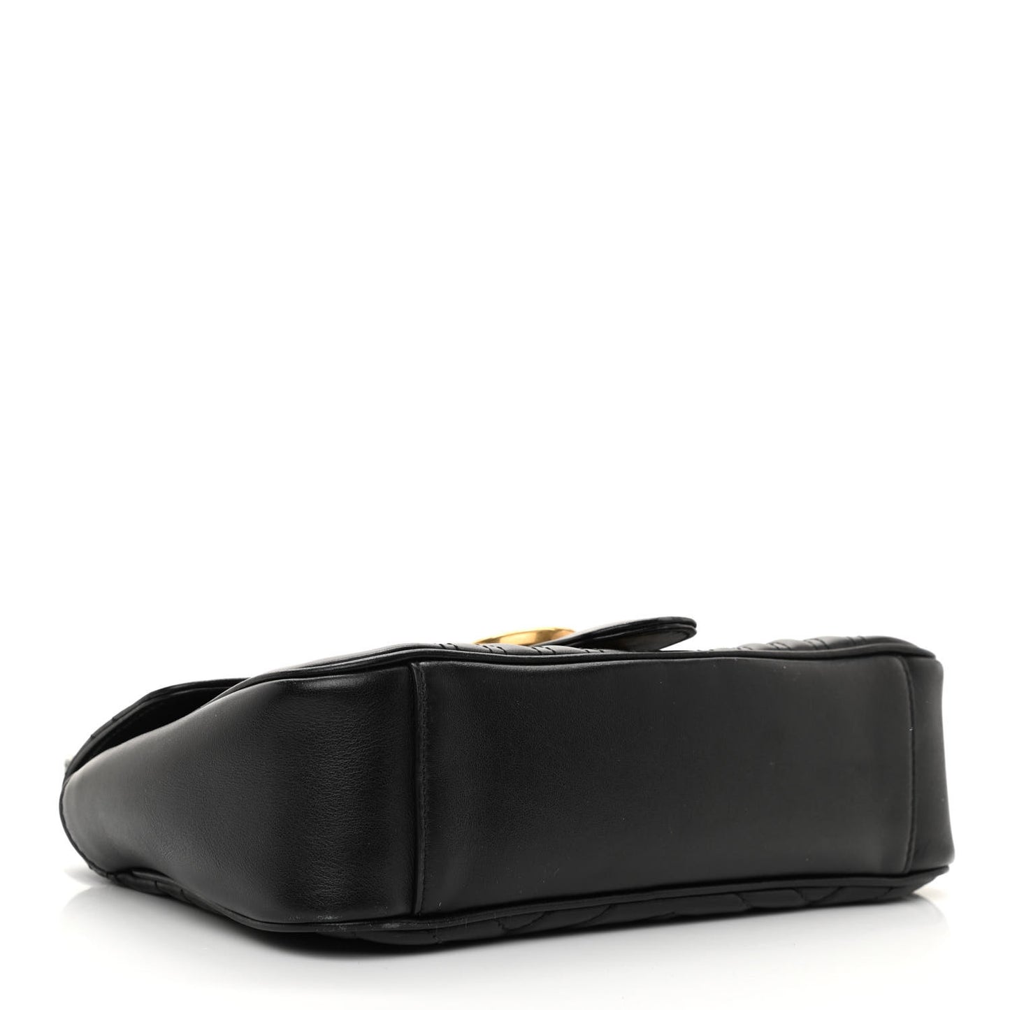 Calfskin Matelasse Small GG Marmont Shoulder Bag Black