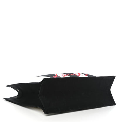 Saint Laurent Canvas Noe Striped Tote Black White 4 of 9