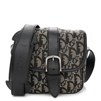 Christian Dior Monogram Buckle Messenger Bag Black 1 of 14