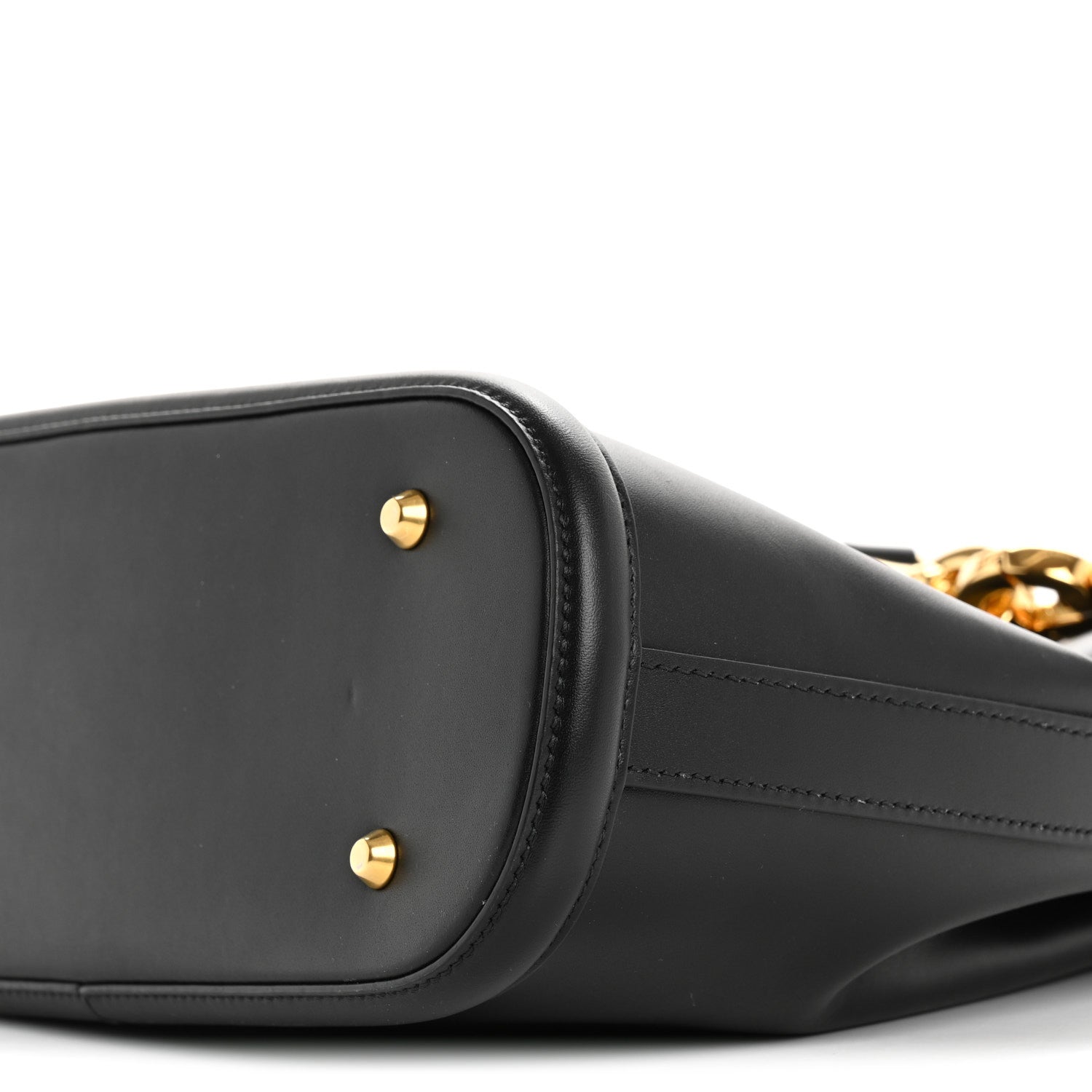 Christian Dior Calfskin CD Embossed Medium C'est Chain Bucket Bag Black 7 of 8