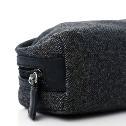 Prada Wool Cosmetic Pouch Grey 8 of 9