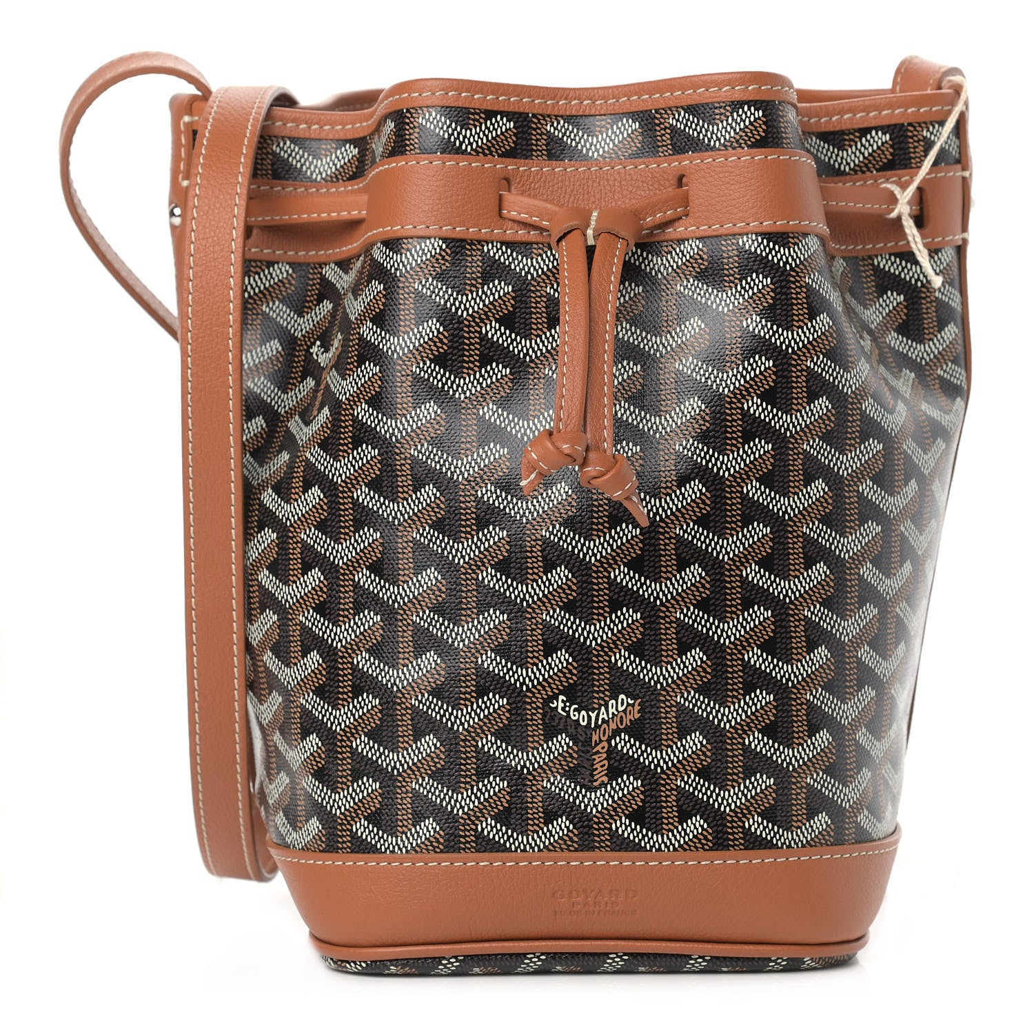 Goyard Goyardine Petit Flot Bucket Bag PM Black Gold 1 of 8