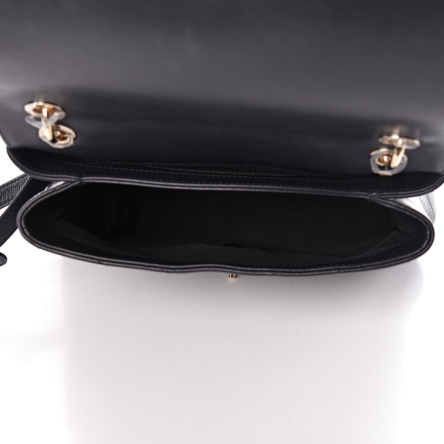 Chanel Grained Calfskin Chevron Stitched Medium Chic Top Handle Flap Black 5 of 10