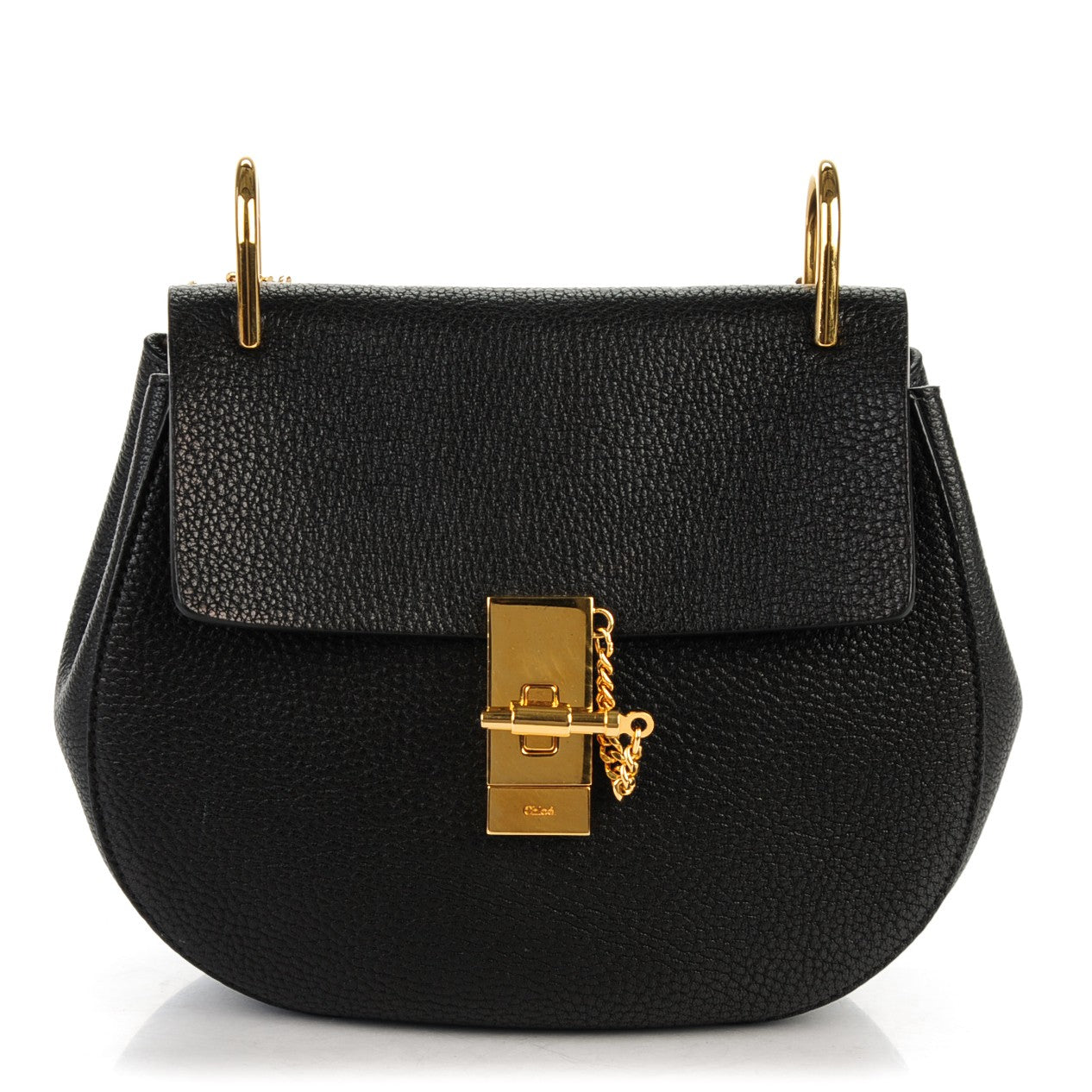 Chloe Grained Lambskin Drew Shoulder Bag Black 1 of 7
