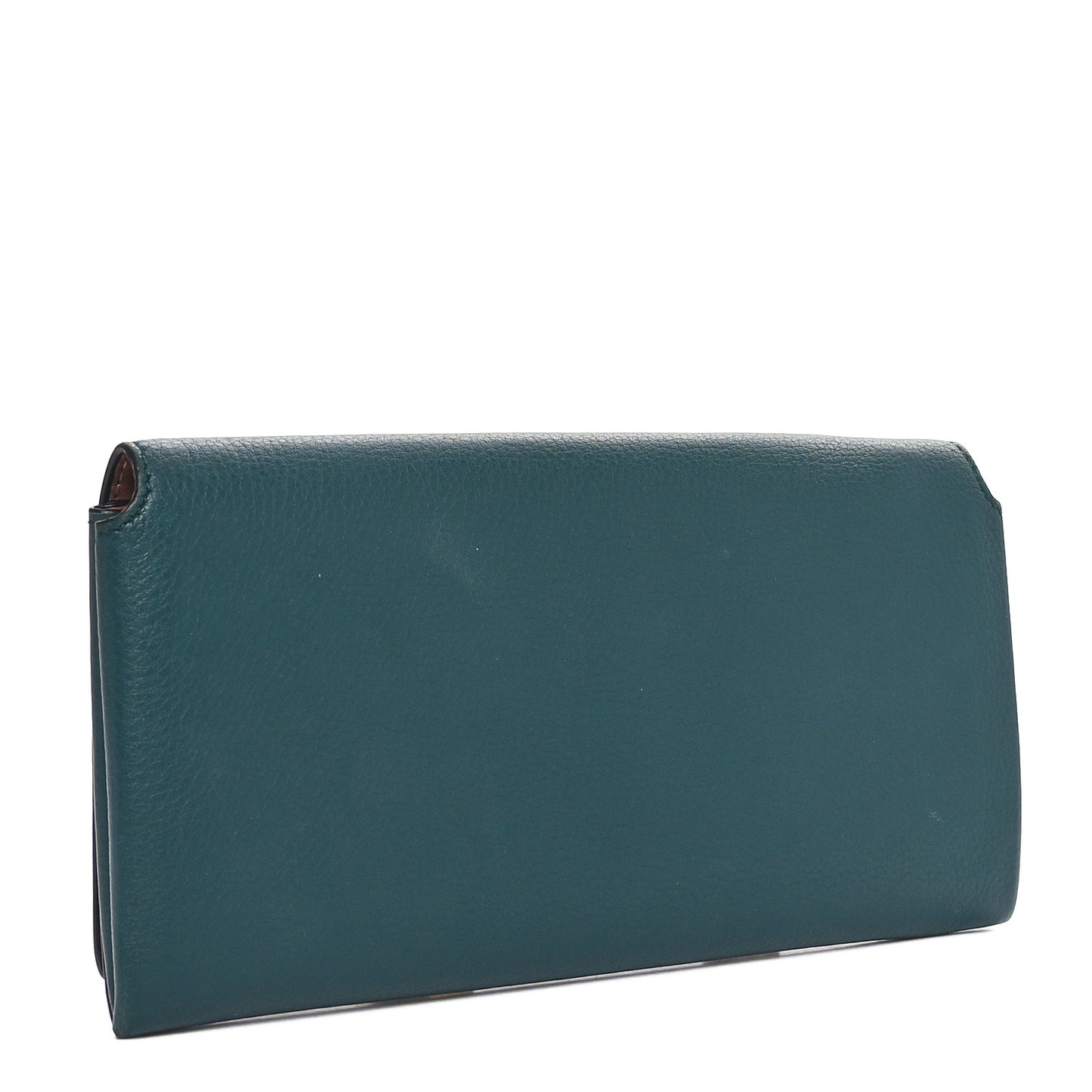Grained Calfskin Somerset Marais Long Wallet Dark Cyan