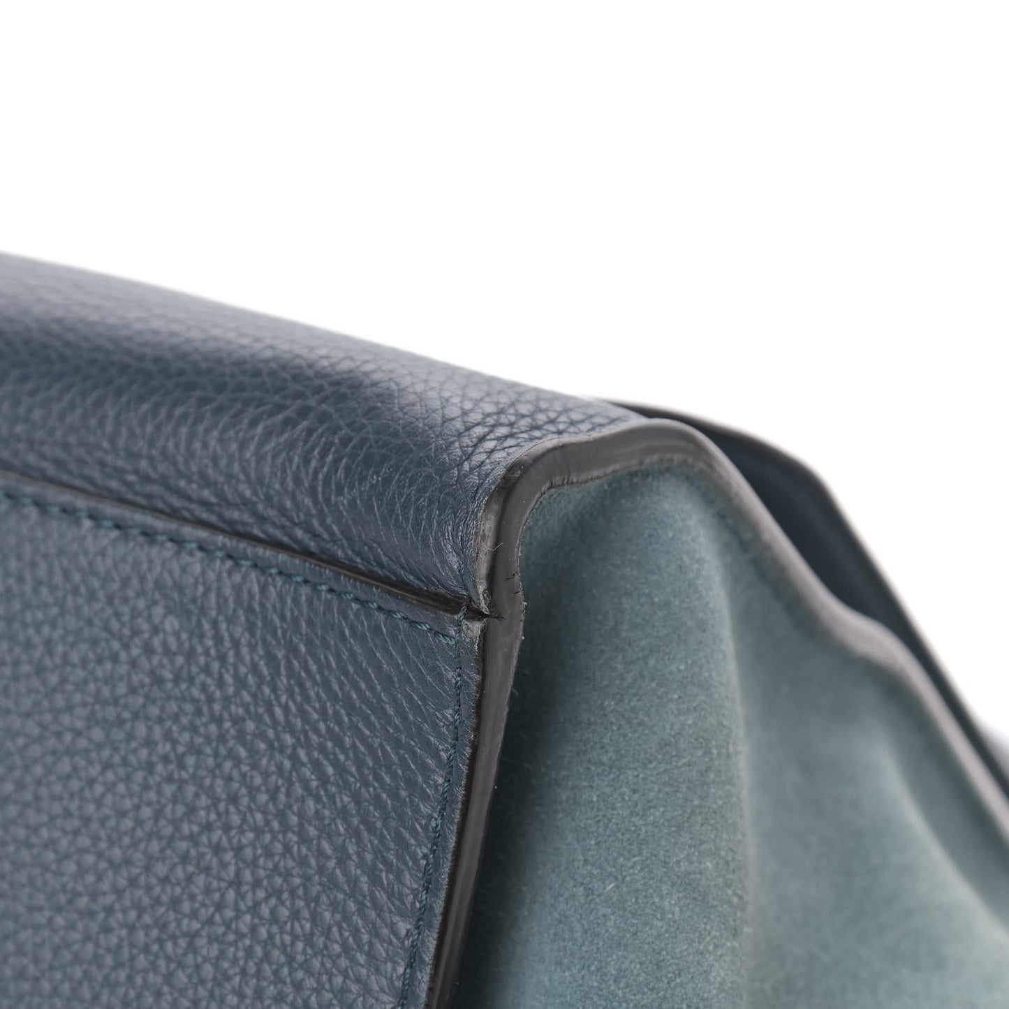 Drummed Calfskin Suede Medium Trapeze Orage