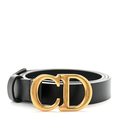 Christian Dior Calfskin Saddle Belt 75 Black 1 of 6