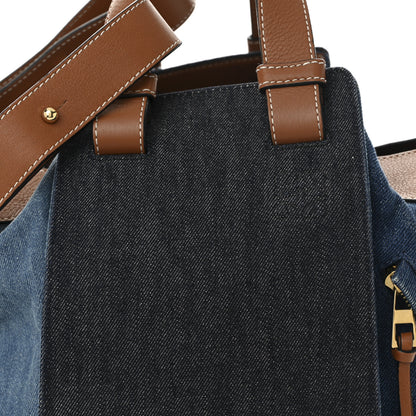 Loewe Calfskin Denim Medium Hammock Shoulder Bag  Tan 9 of 11