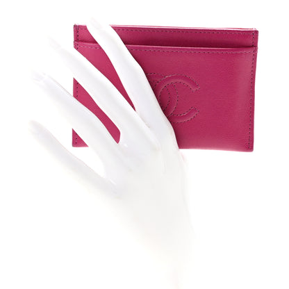 Chanel Goatskin Timeless CC Card Holder Fuchsia 2 of 9