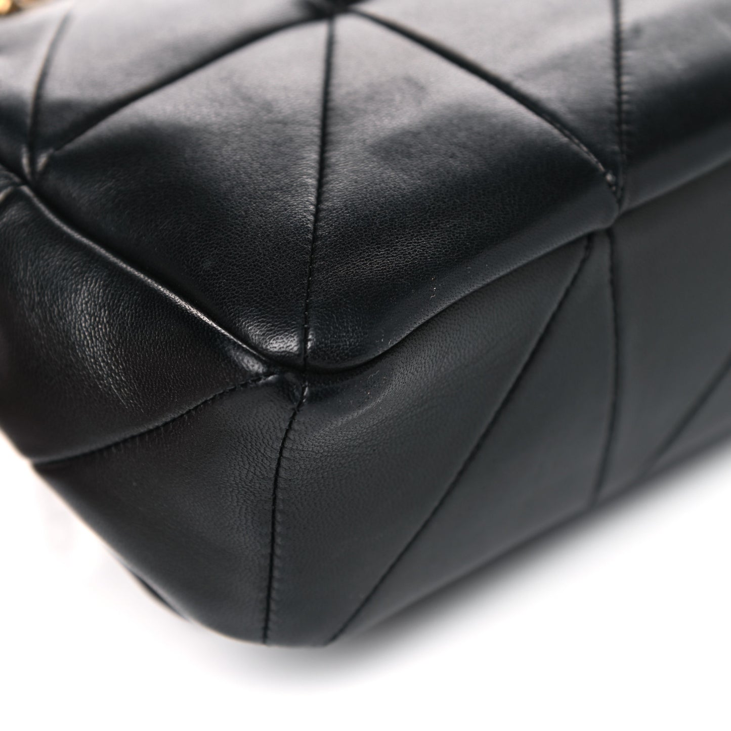 Lambskin Patchwork Monogram Small Jamie Black