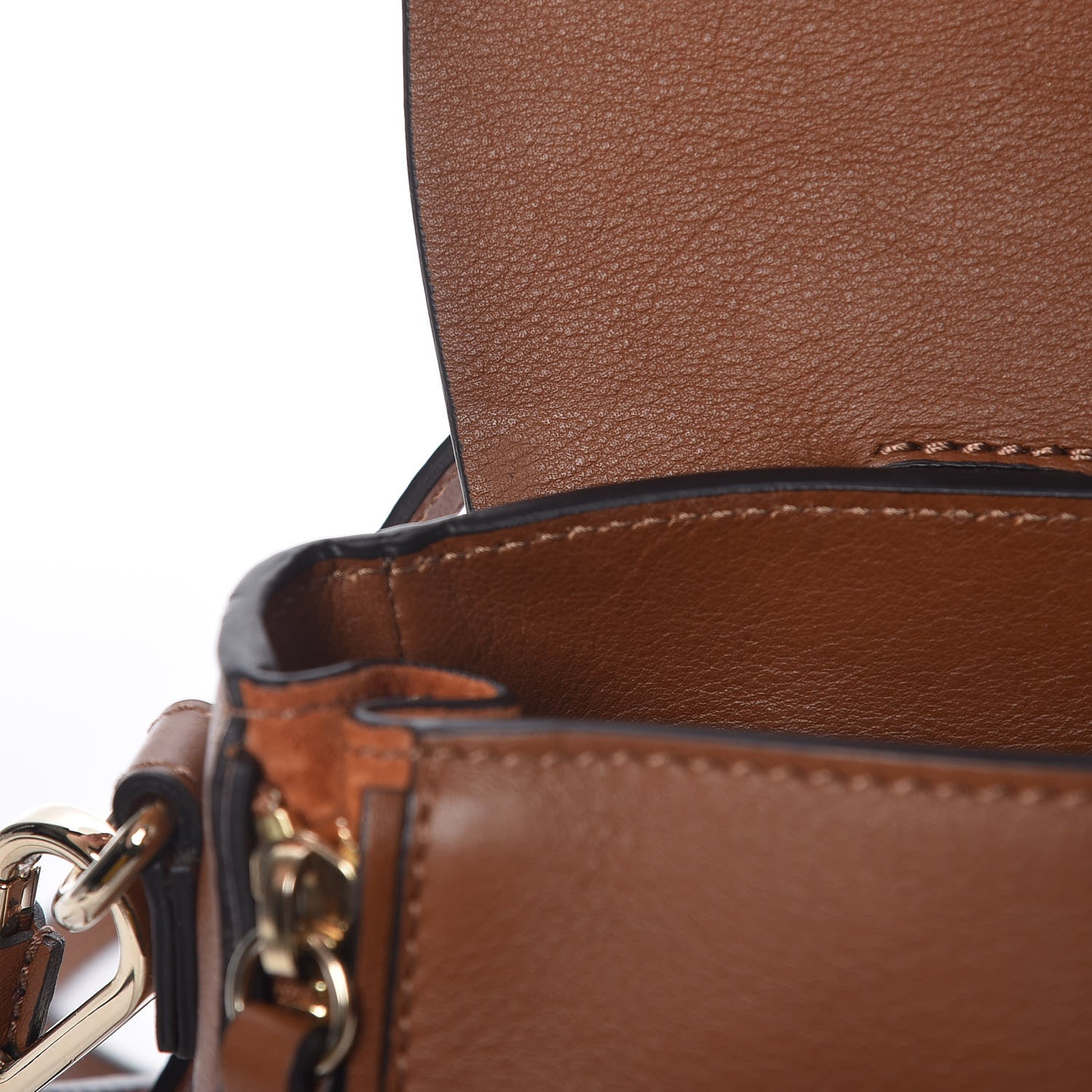 Chloe Suede Calfskin Mini Faye Backpack Tan 13 of 14