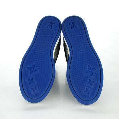 Louis Vuitton Calfskin Suede Postmark Wedge Sneakers 37.5 Blue Roi 5 of 7