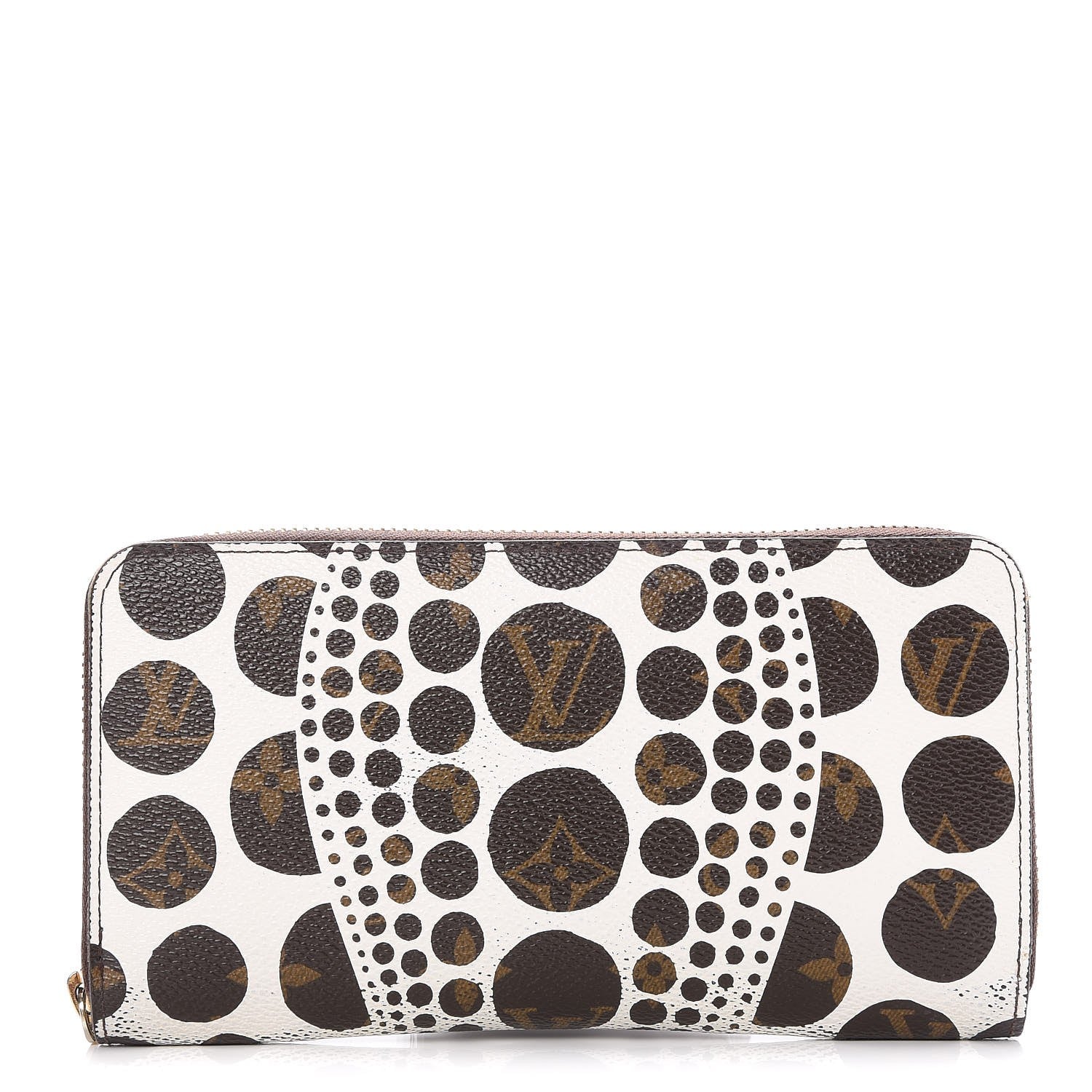 Louis Vuitton Monogram Kusama Pumpkin Dots Zippy Wallet White 11 of 22