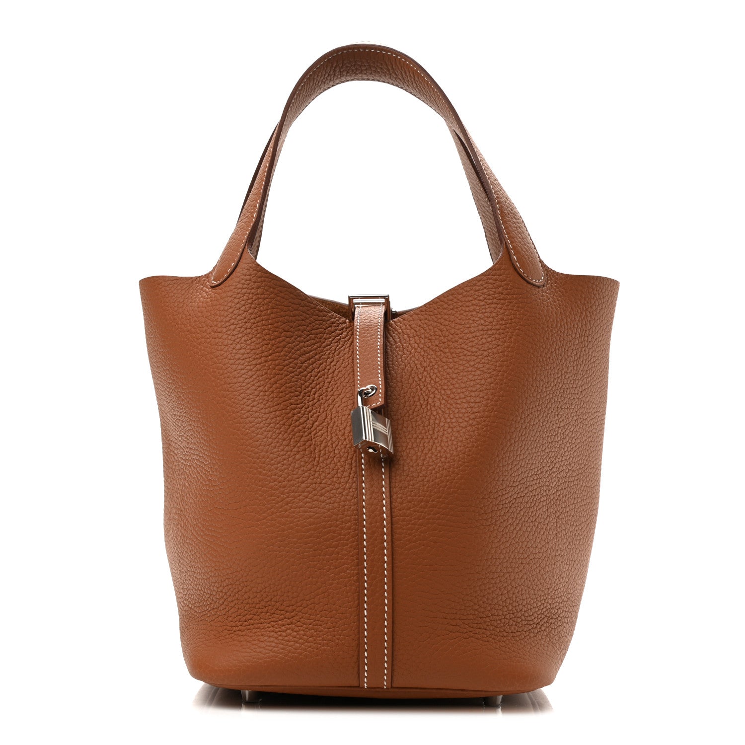 Hermes Taurillon Clemence Picotin Lock 22 MM Gold 1 of 11