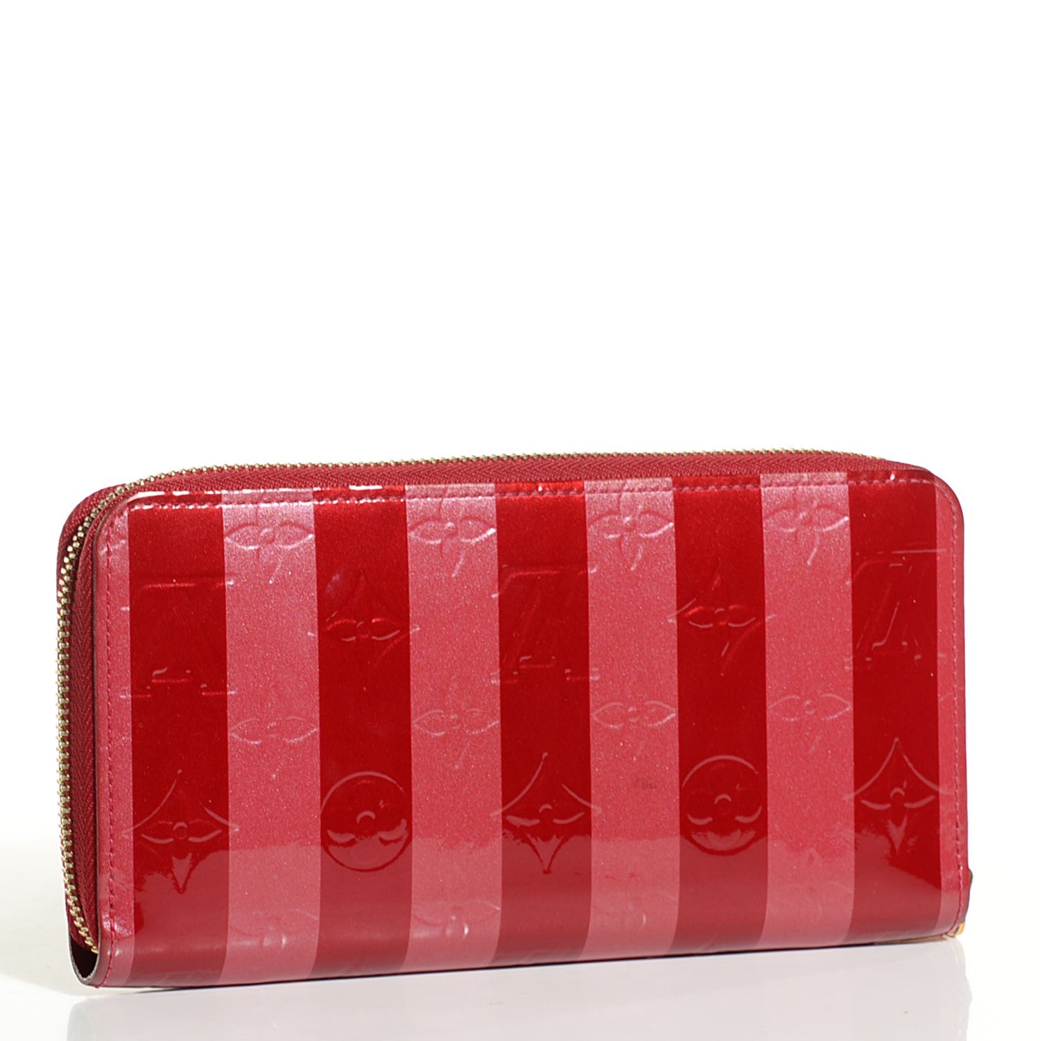 Louis Vuitton Vernis Rayures Zippy Wallet Pomme D'Amour 2 of 6