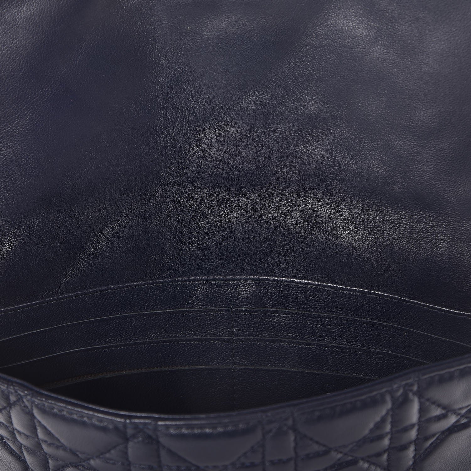 Christian Dior Lambskin Cannage New Lock Pouch Navy Blue 8 of 8