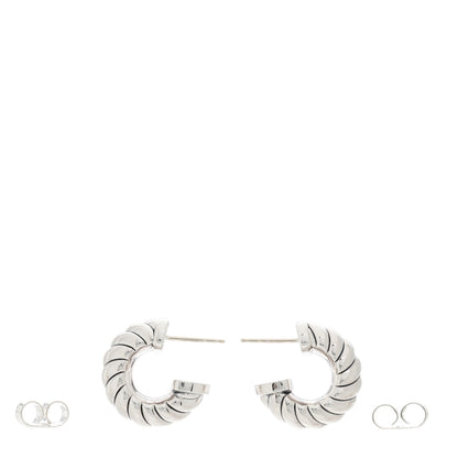 David Yurman Sterling Silver Sculpted Cable Shrimp Earrings 3 of 4