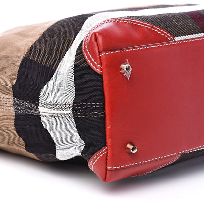 Burberry Canvas Mega Check Medium Maidstone Cadmium Red 7 of 11