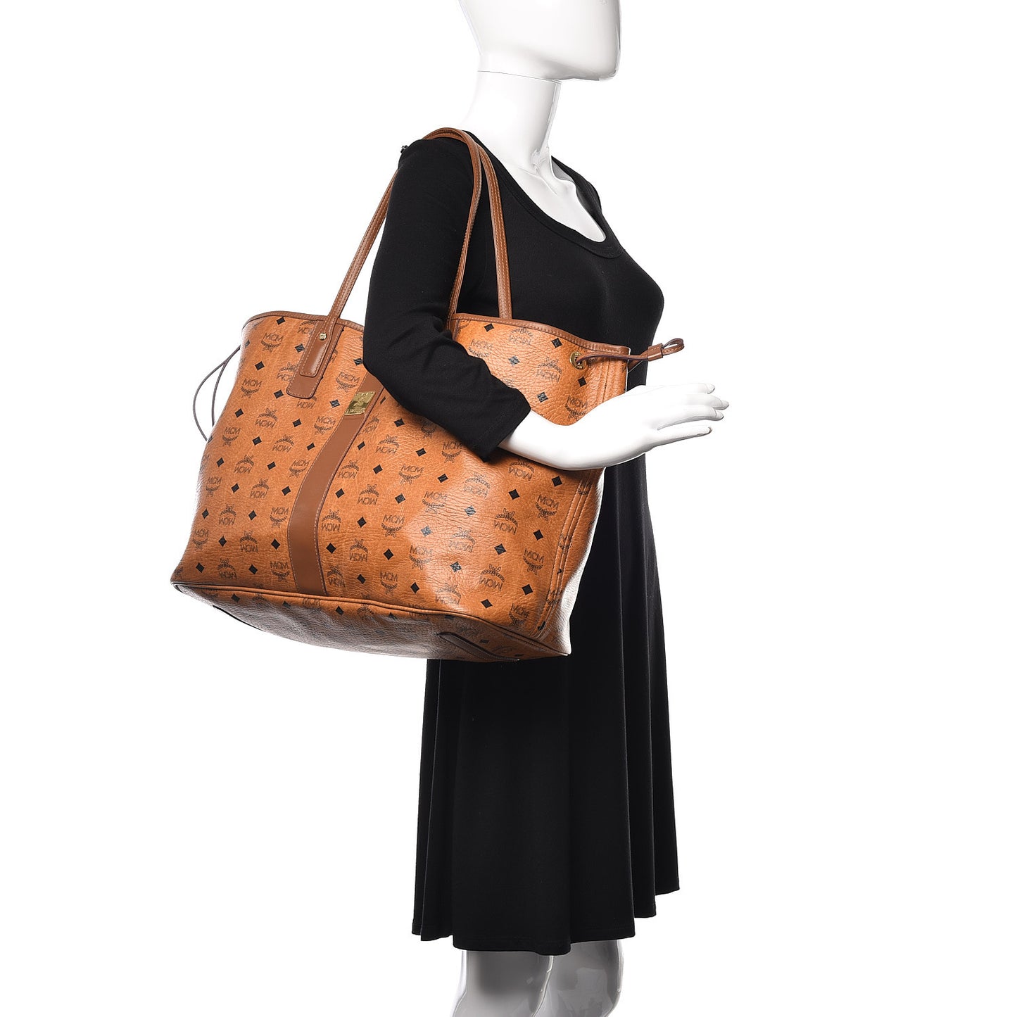Visetos Large Liz Reversible Shopper Tote Cognac