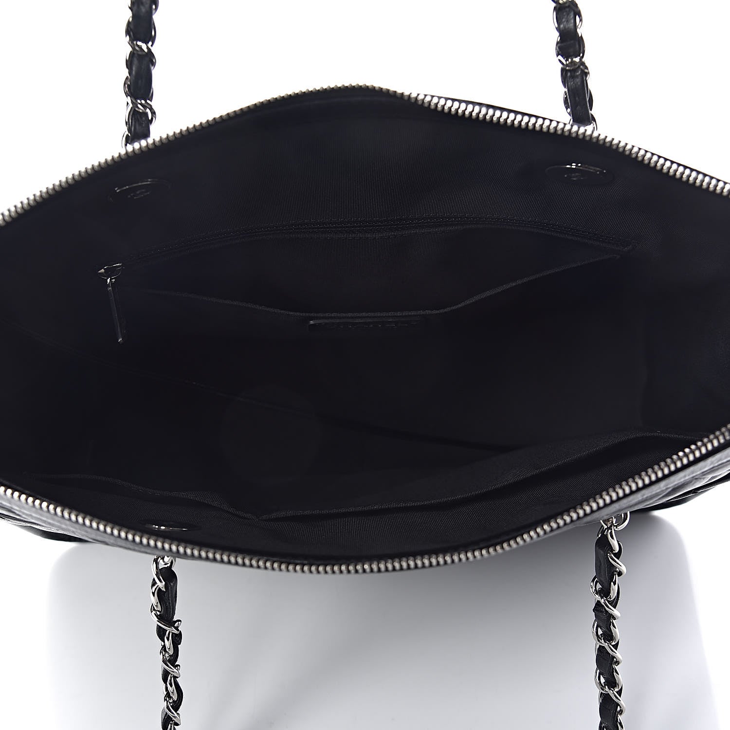 Chanel Glazed Calfskin Quilted Large Shopping Tote Black 5 of 10