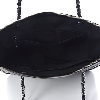 Chanel Glazed Calfskin Quilted Large Shopping Tote Black 5 of 10