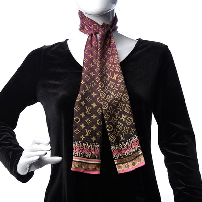Louis Vuitton Silk Monogram Map Bandeau 2 of 5