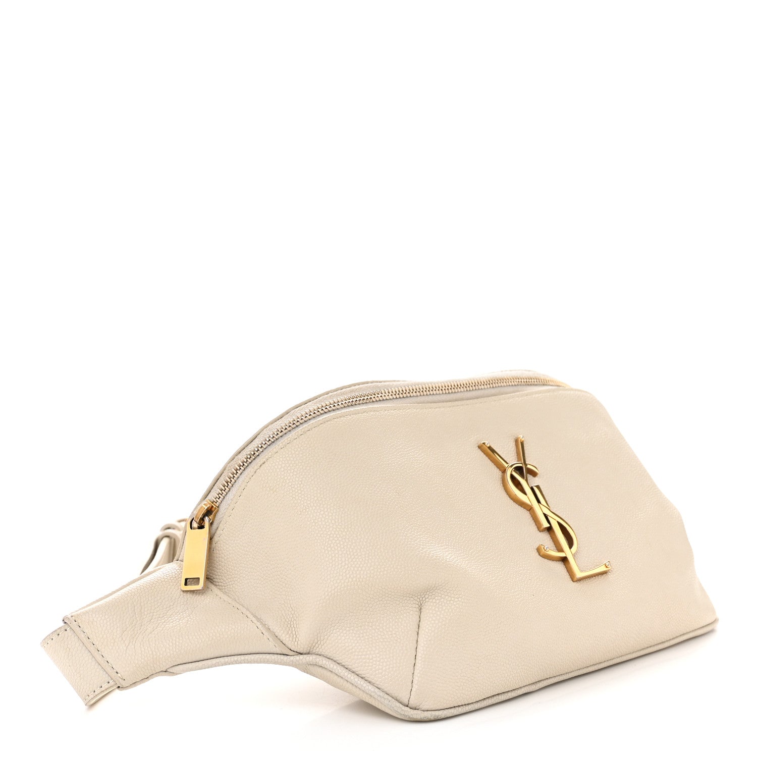 Saint Laurent Grain De Poudre Monogram Belt Bag Blanc Vintage 4 of 12